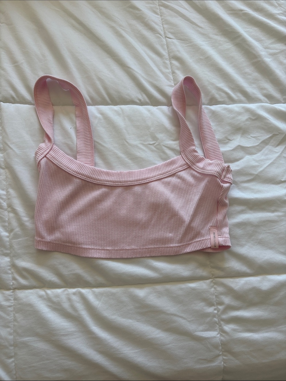 My Outfit Online Ribbed Pink Bralette Tank Top - Women's Intimates